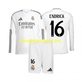 Real Madrid Endrick 16 Kinder Heim Trikotsatz 2024/25 Langarm